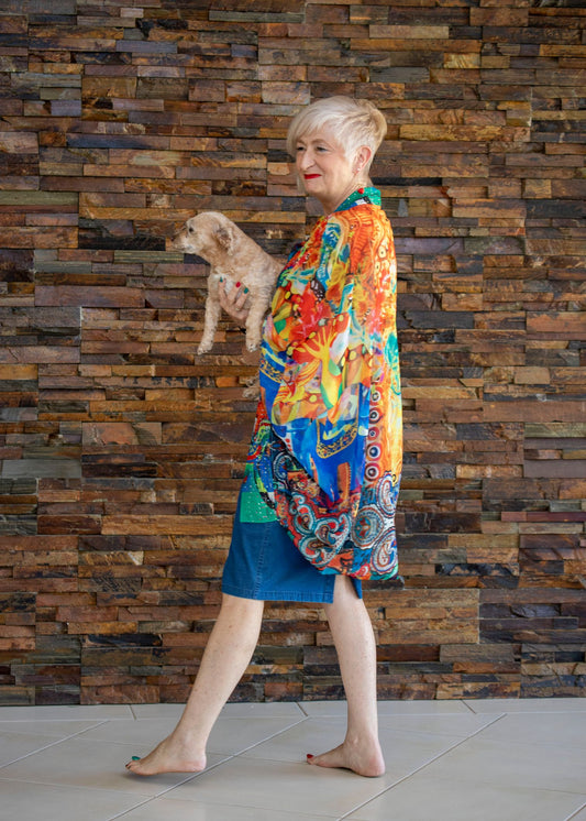Beaded Cape - Fantasy Print