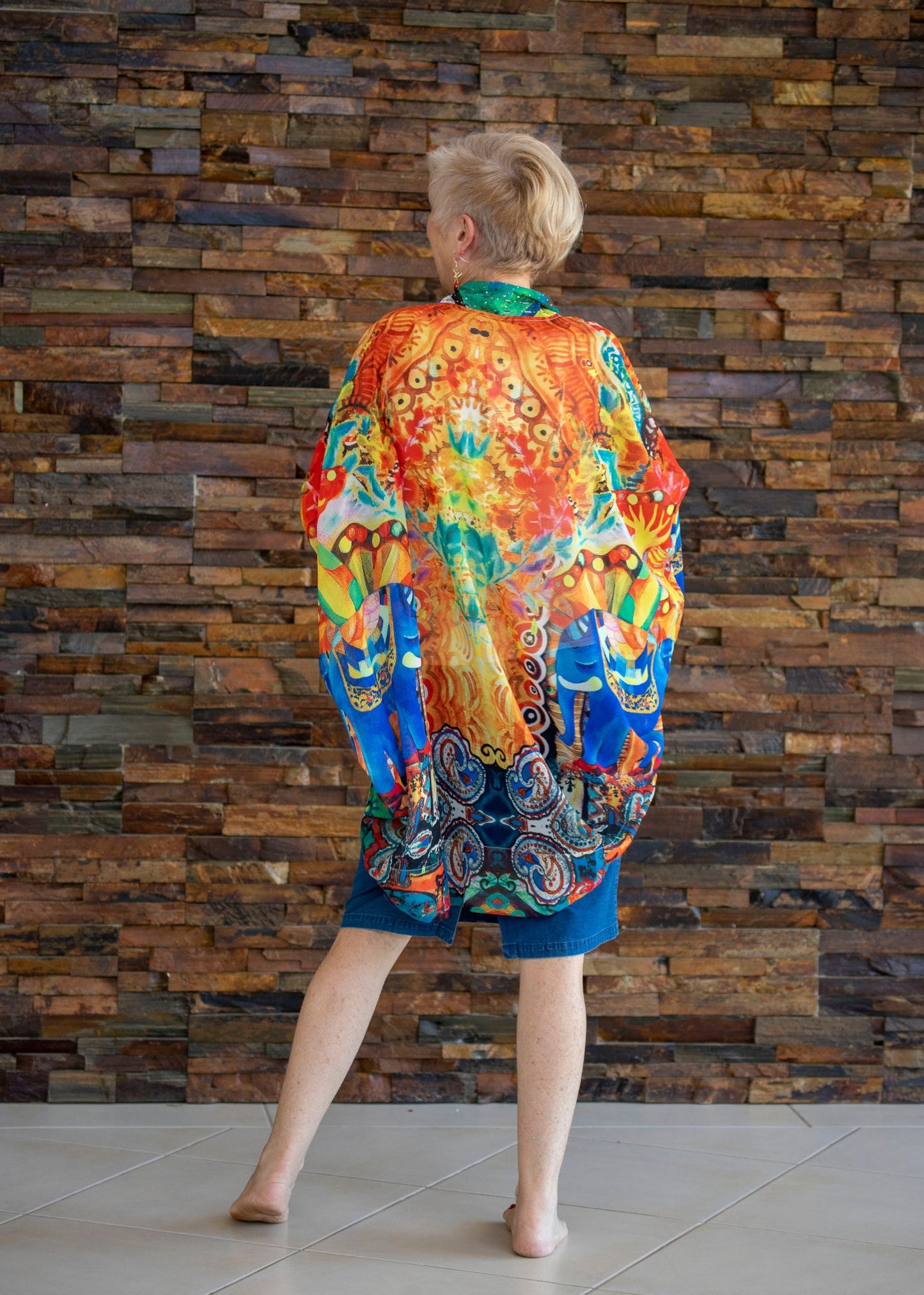 Beaded Cape - Fantasy Print