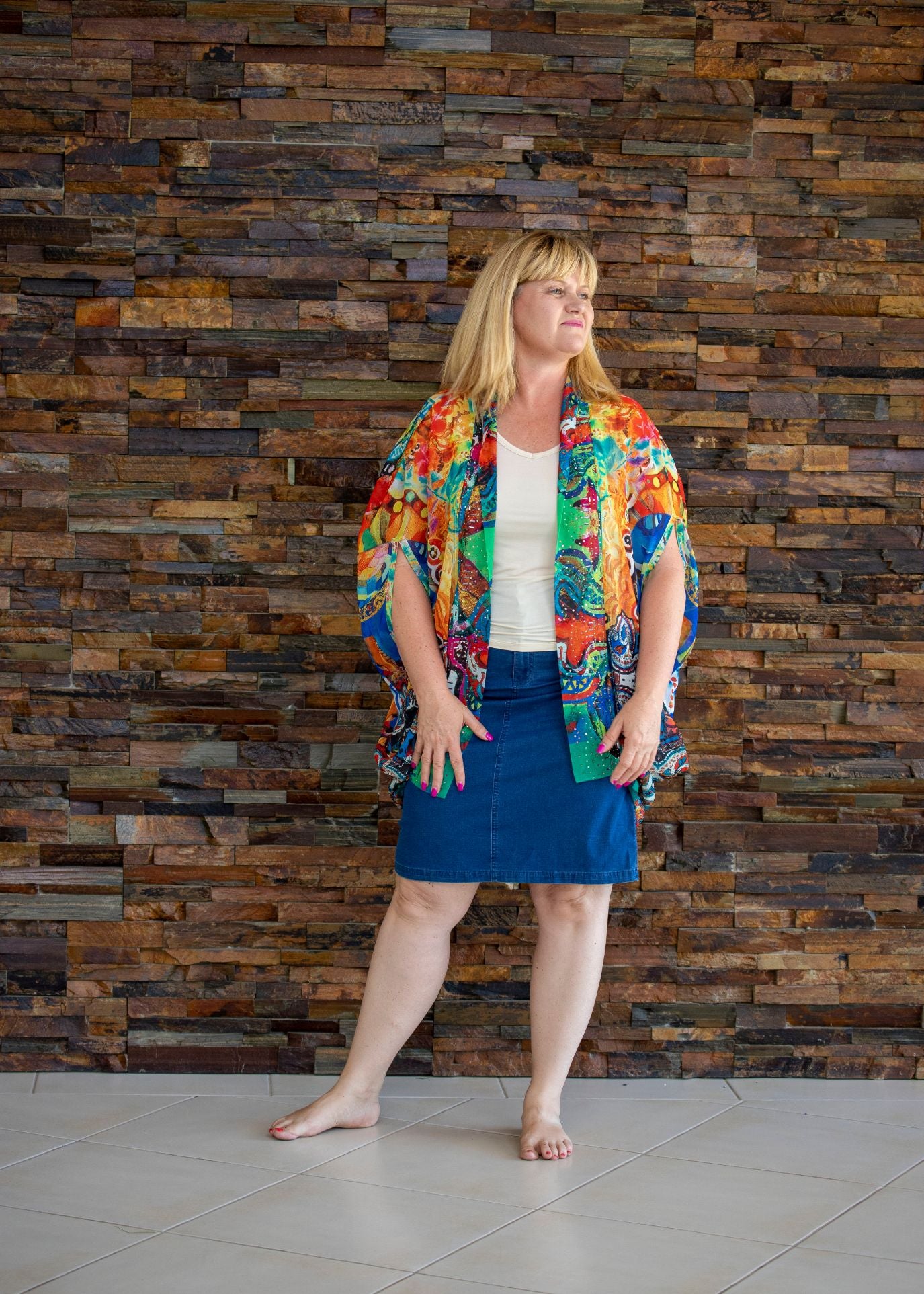 Beaded Cape - Fantasy Print