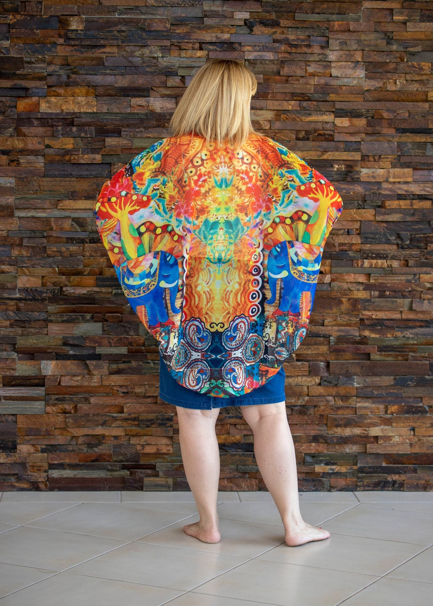 Beaded Cape - Fantasy Print