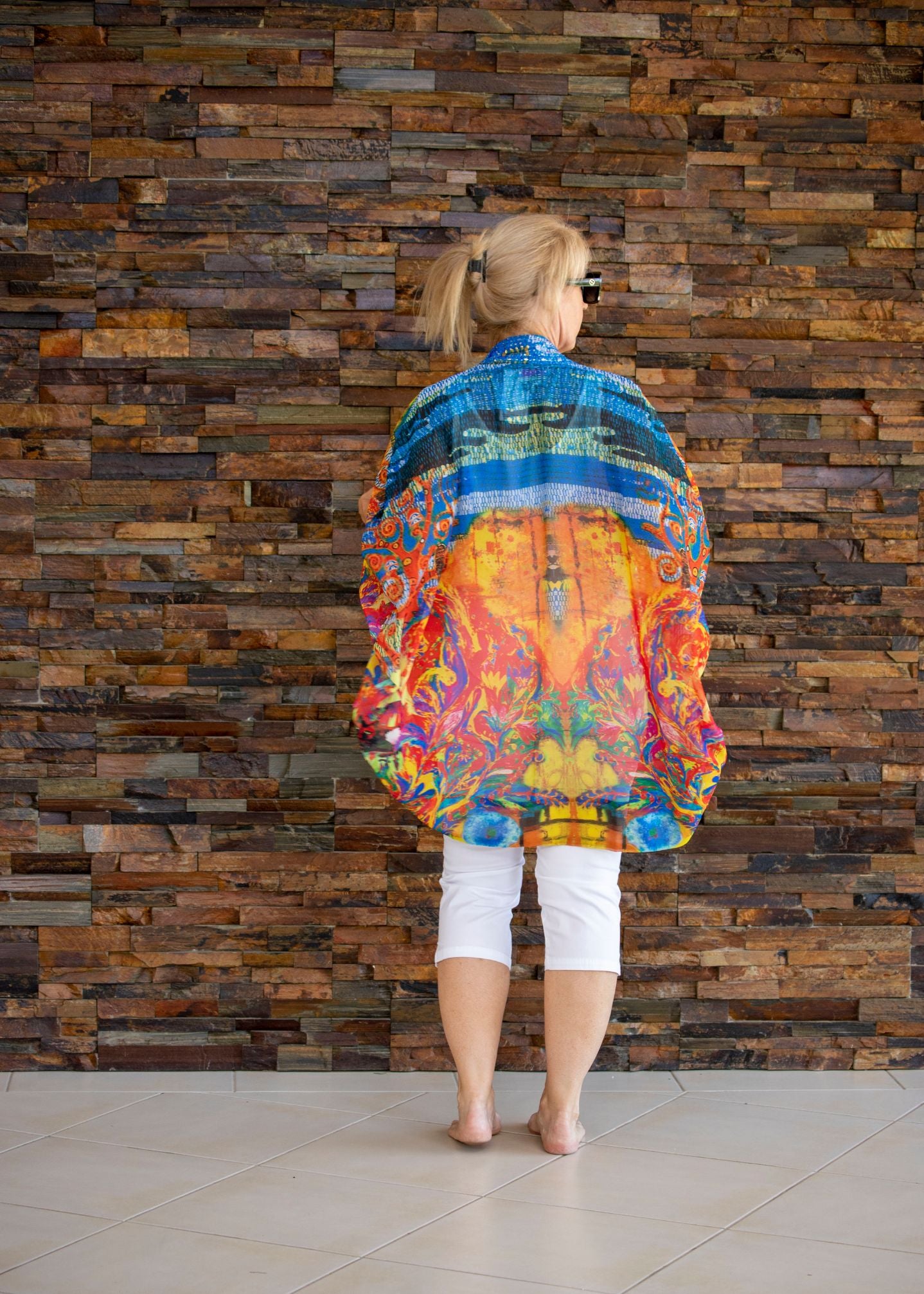 Beaded Cape - Tapestry Print