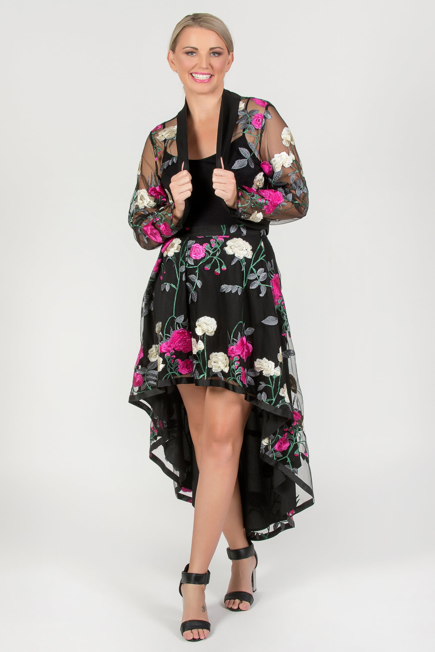 Short / Long Skirt - Pink Print