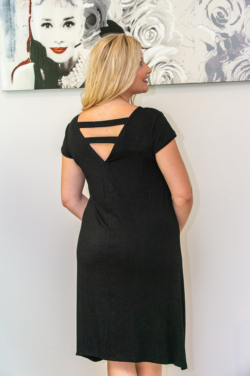 Back Strap Dress - Black