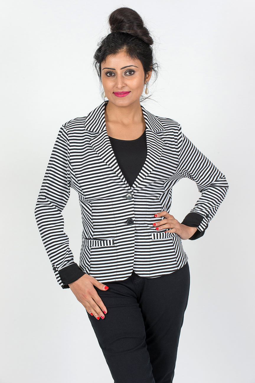 Stripe Jacket - B/W